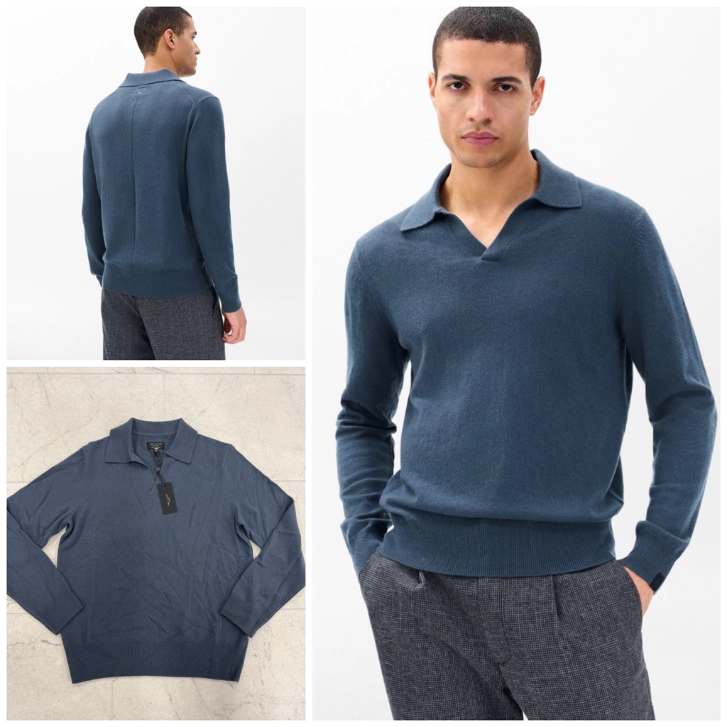 (Rg-25) Rag & Bone Downing Cashmere Johnny Polo